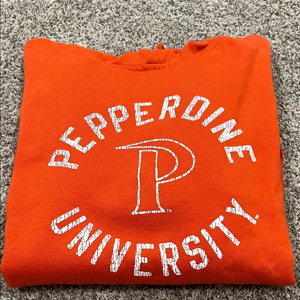 Pepperdine University MV Sport Orange University Hoodie medium